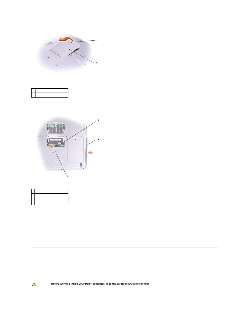 Modem, Installing the cd or dvd drive, Removing the modem | Dell Inspiron 1100 User Manual | Page 37 / 40