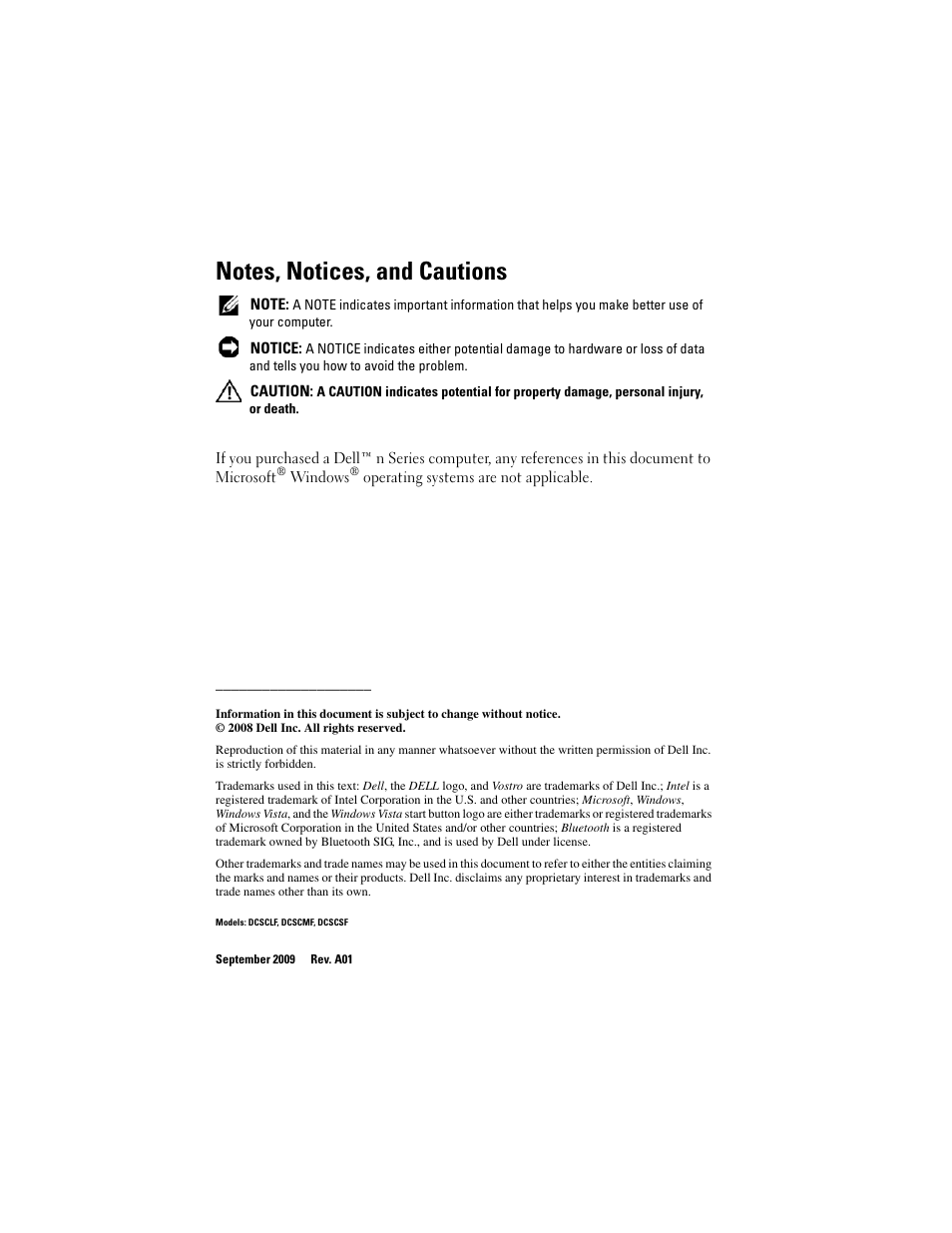 Dell Vostro 220s (Late 2008) User Manual | Page 2 / 138