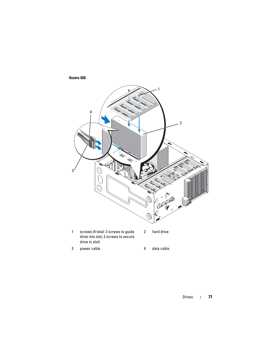 Dell Vostro 220s (Late 2008) User Manual | Page 71 / 138