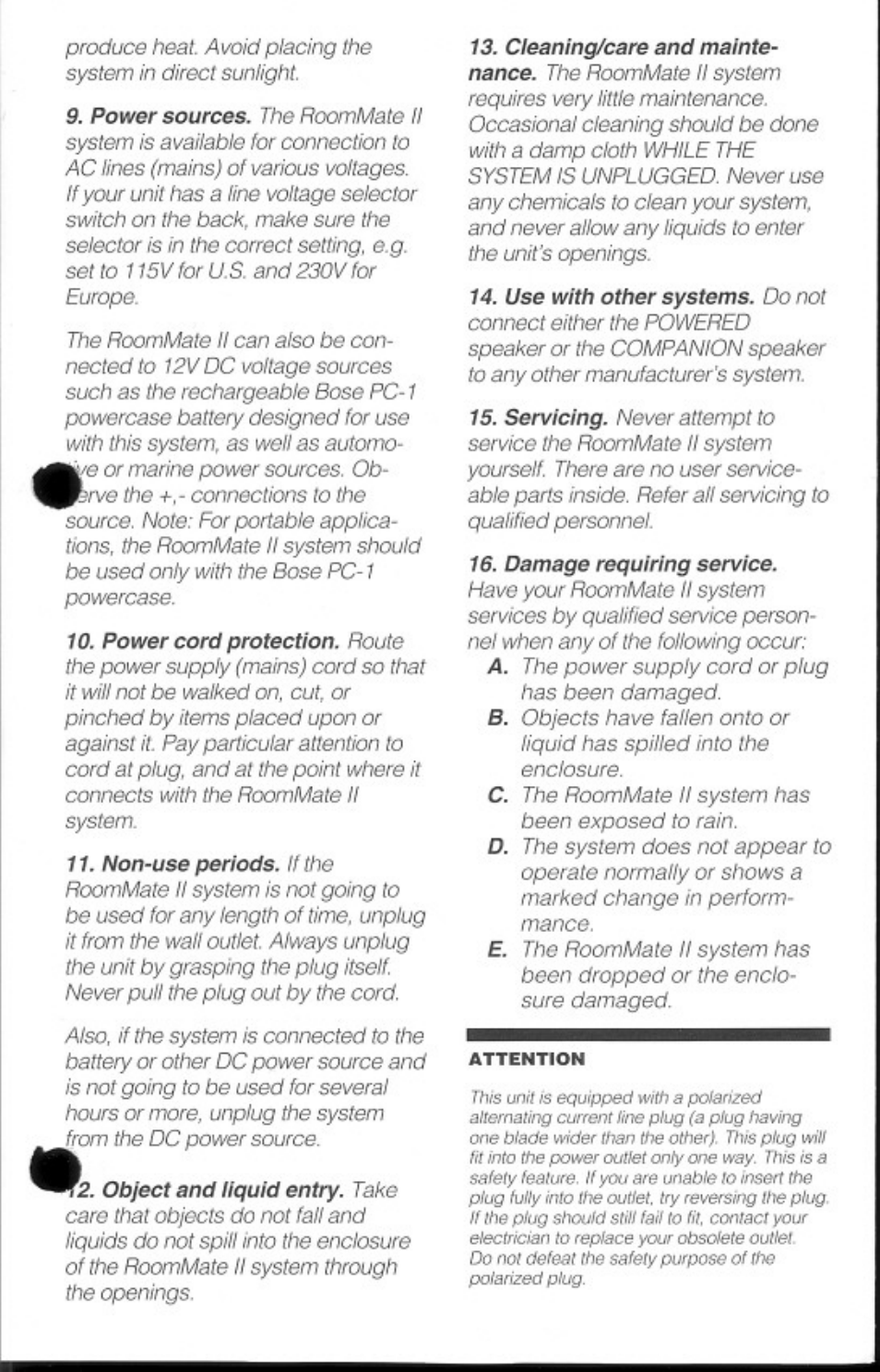 Bose RoomMate II User Manual | Page 3 / 8