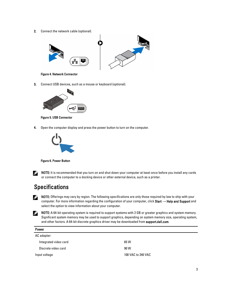 Specifications | Dell Vostro 5460 (Late 2012) User Manual | Page 3 / 5