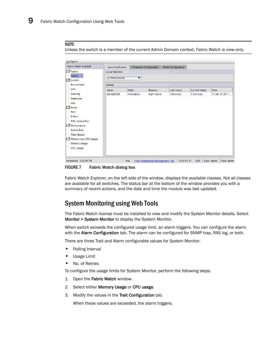 System monitoring using web tools, Figure 7, Fabric | Dell POWEREDGE M1000E User Manual | Page 108 / 126