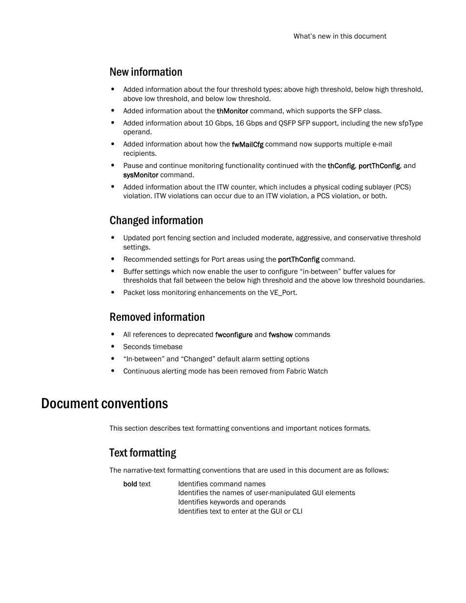 New information, Changed information, Removed information | Document conventions, Text formatting | Dell POWEREDGE M1000E User Manual | Page 17 / 126