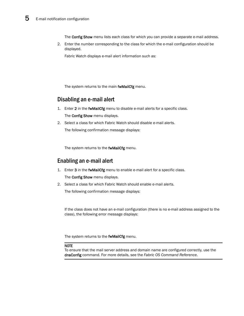 Disabling an e-mail alert, Enabling an e-mail alert | Dell POWEREDGE M1000E User Manual | Page 52 / 126