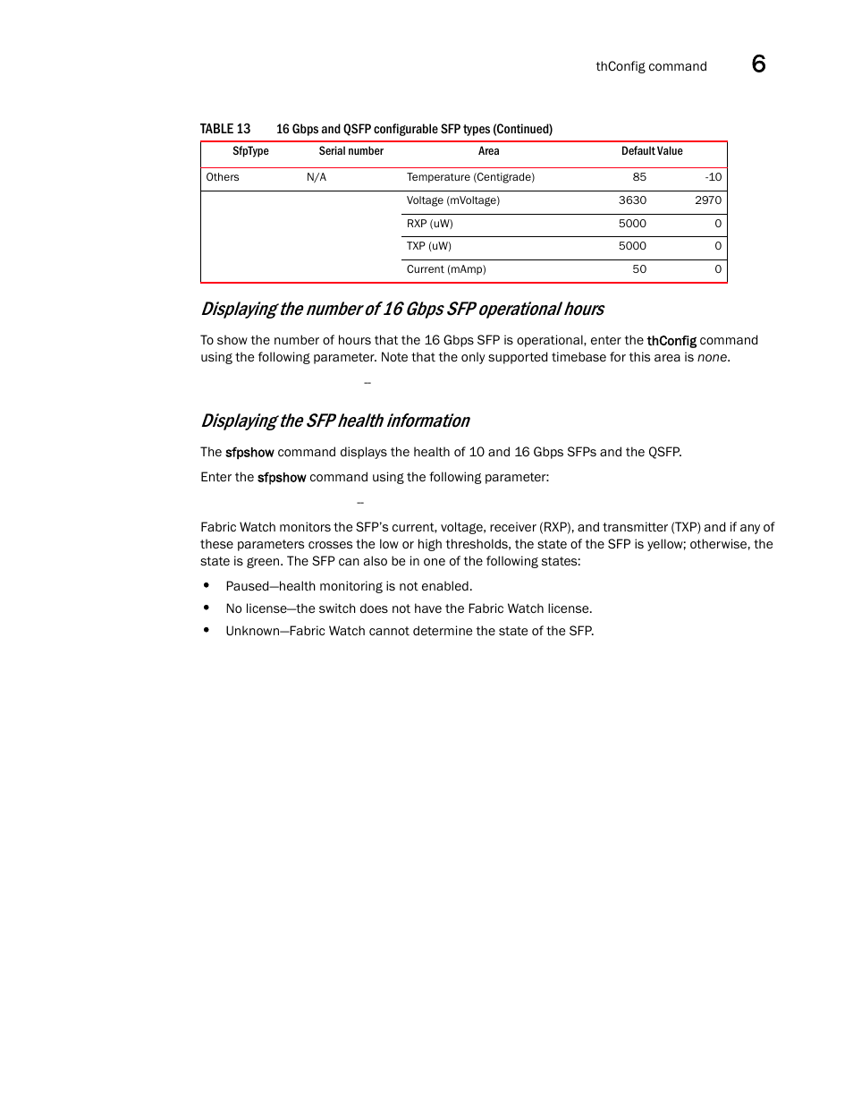 Displaying the sfp health information | Dell POWEREDGE M1000E User Manual | Page 71 / 126