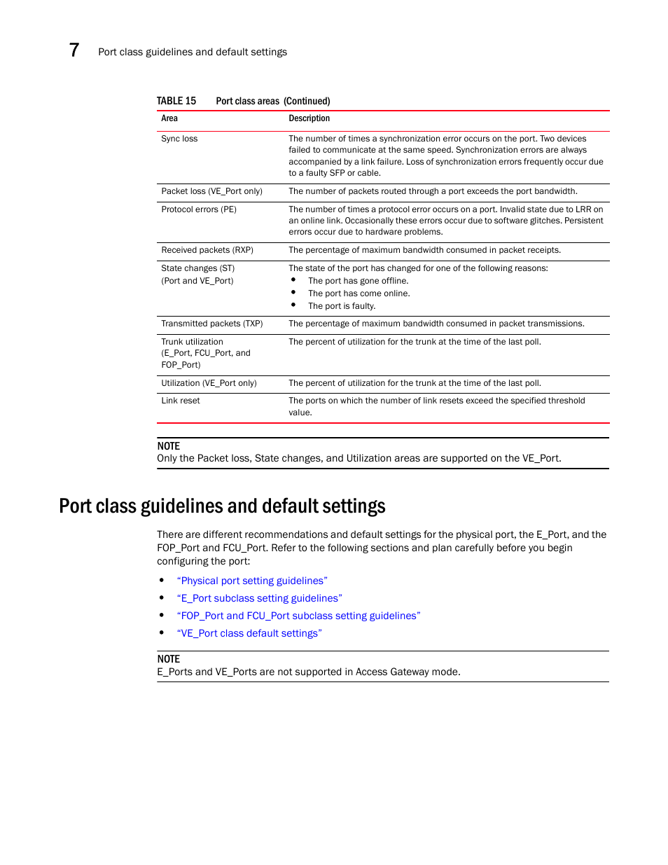 Port class guidelines and default settings | Dell POWEREDGE M1000E User Manual | Page 76 / 126