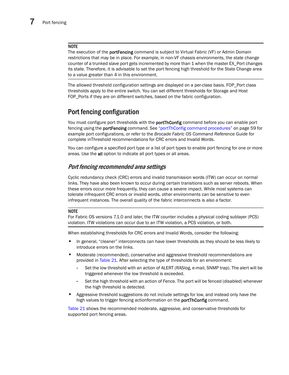 Port fencing configuration, Port fencing, Configuration | Port fencing recommended area settings | Dell POWEREDGE M1000E User Manual | Page 90 / 126