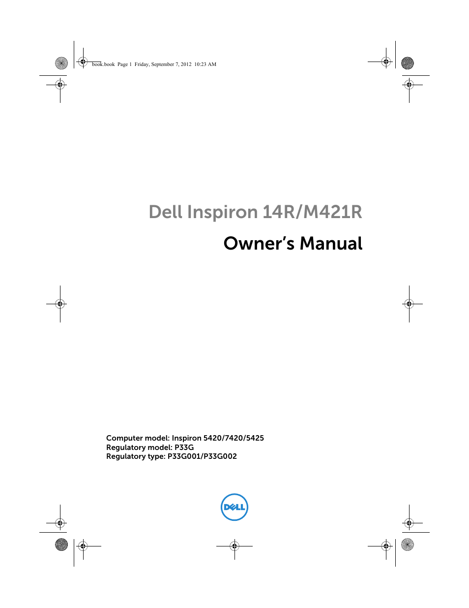 Dell Inspiron M421R (Late 2012) User Manual | 110 pages