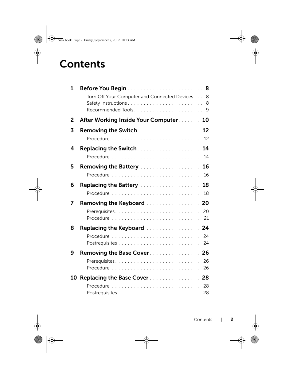 Dell Inspiron M421R (Late 2012) User Manual | Page 3 / 110