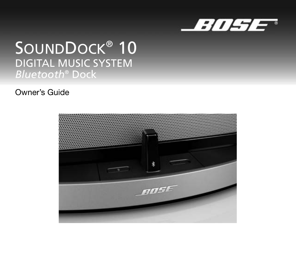 Bose SoundDock AM316536 User Manual | 14 pages