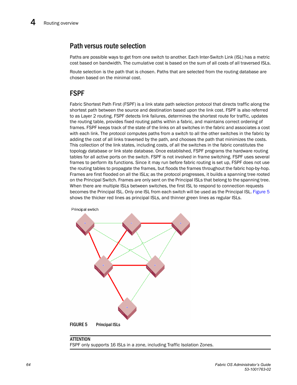 Path versus route selection, Fspf, Figure 5 | Principal | Dell POWEREDGE M1000E User Manual | Page 104 / 586