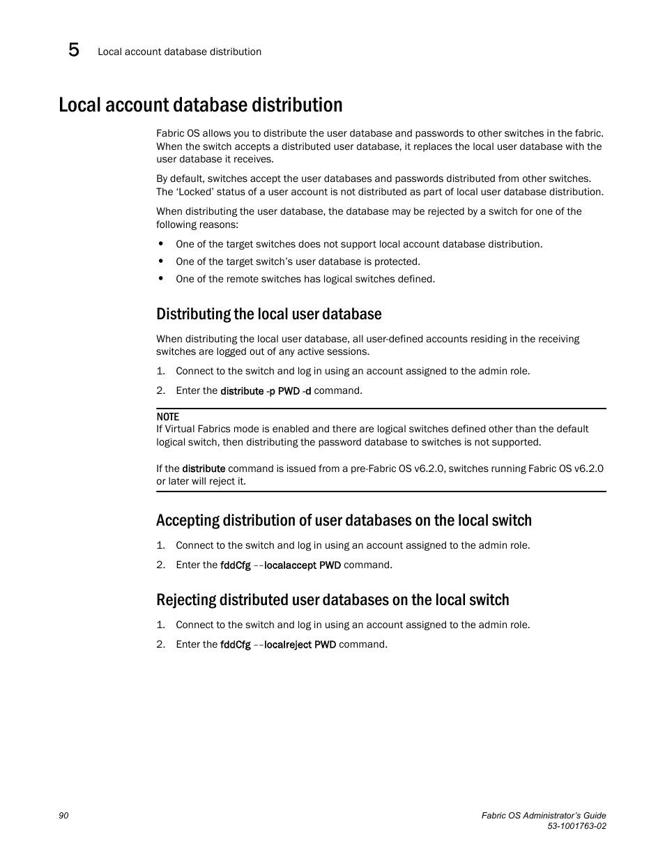 Local account database distribution, Distributing the local user database | Dell POWEREDGE M1000E User Manual | Page 130 / 586