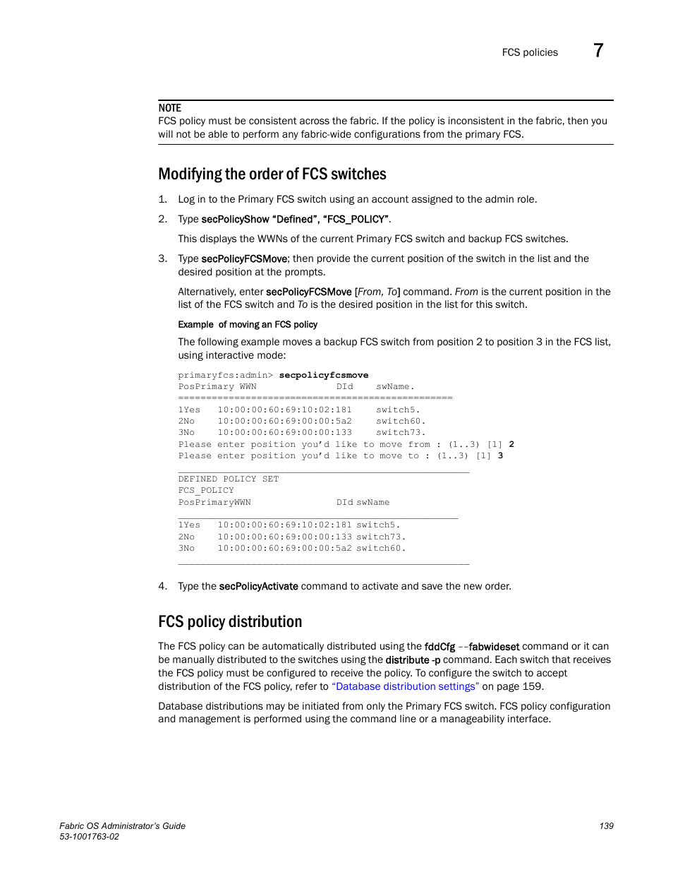 Modifying the order of fcs switches, Fcs policy distribution | Dell POWEREDGE M1000E User Manual | Page 179 / 586