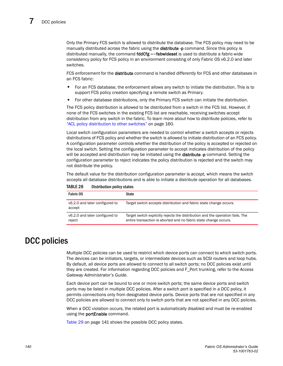 Dcc policies, Table 28 | Dell POWEREDGE M1000E User Manual | Page 180 / 586