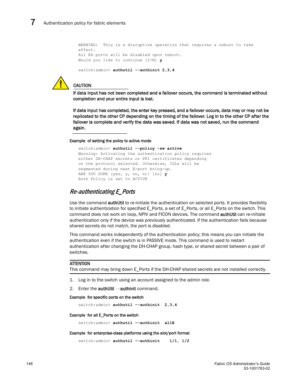 Re-authenticating e_ports | Dell POWEREDGE M1000E User Manual | Page 186 / 586