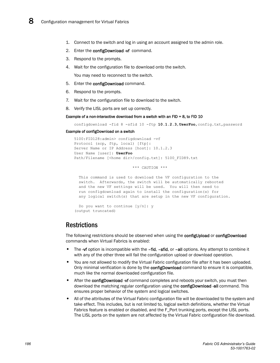 Restrictions | Dell POWEREDGE M1000E User Manual | Page 226 / 586