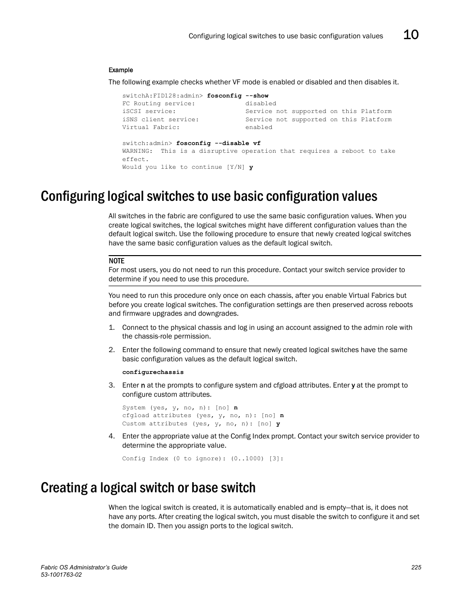 Creating a logical switch or base switch | Dell POWEREDGE M1000E User Manual | Page 265 / 586