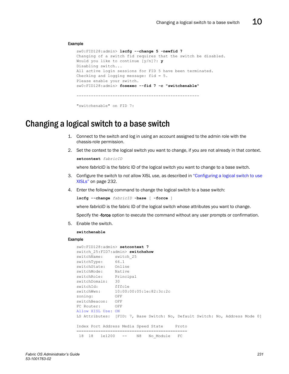 Changing a logical switch to a base switch | Dell POWEREDGE M1000E User Manual | Page 271 / 586