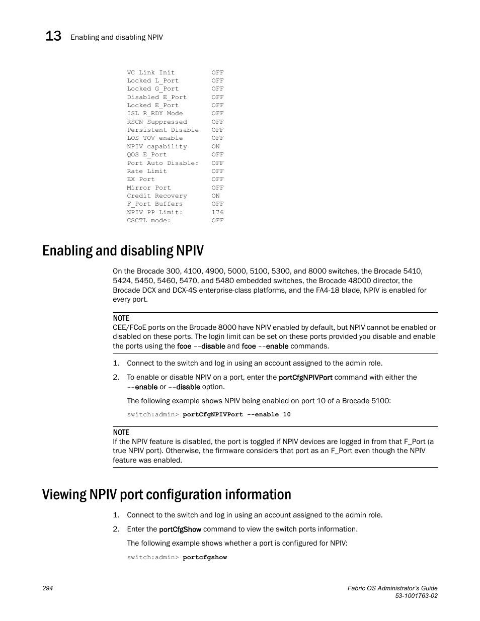 Enabling and disabling npiv, Viewing npiv port configuration information | Dell POWEREDGE M1000E User Manual | Page 334 / 586