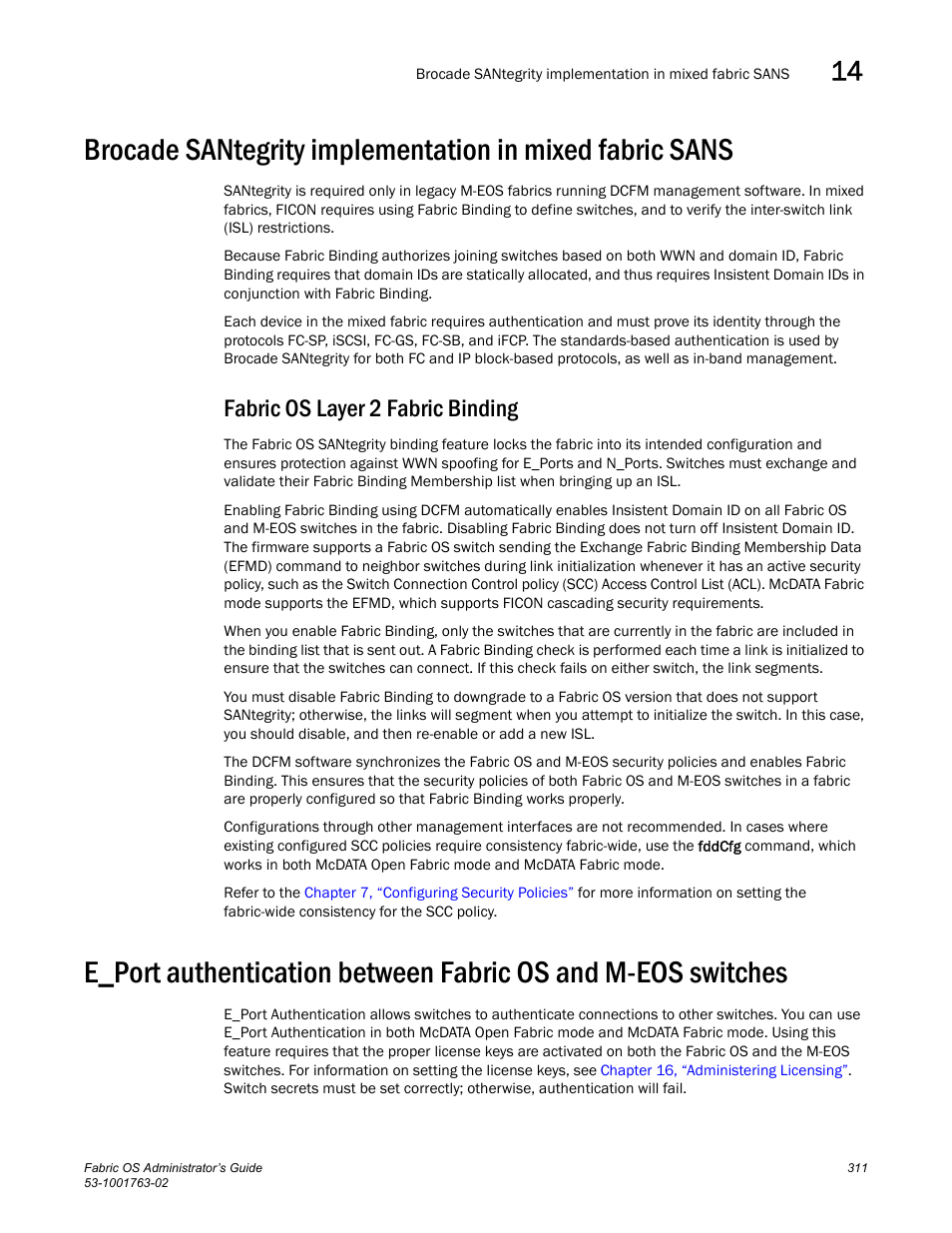 Fabric os layer 2 fabric binding | Dell POWEREDGE M1000E User Manual | Page 351 / 586