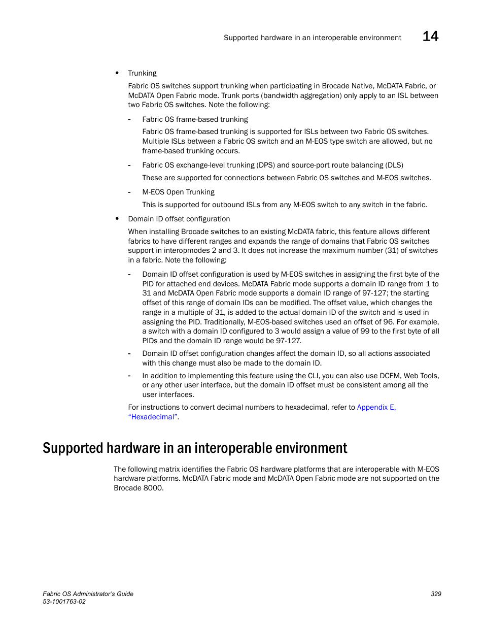 Supported hardware in an interoperable environment, Section | Dell POWEREDGE M1000E User Manual | Page 369 / 586