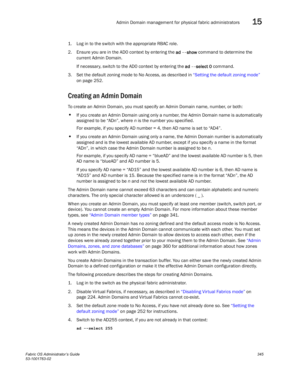 Creating an admin domain | Dell POWEREDGE M1000E User Manual | Page 385 / 586