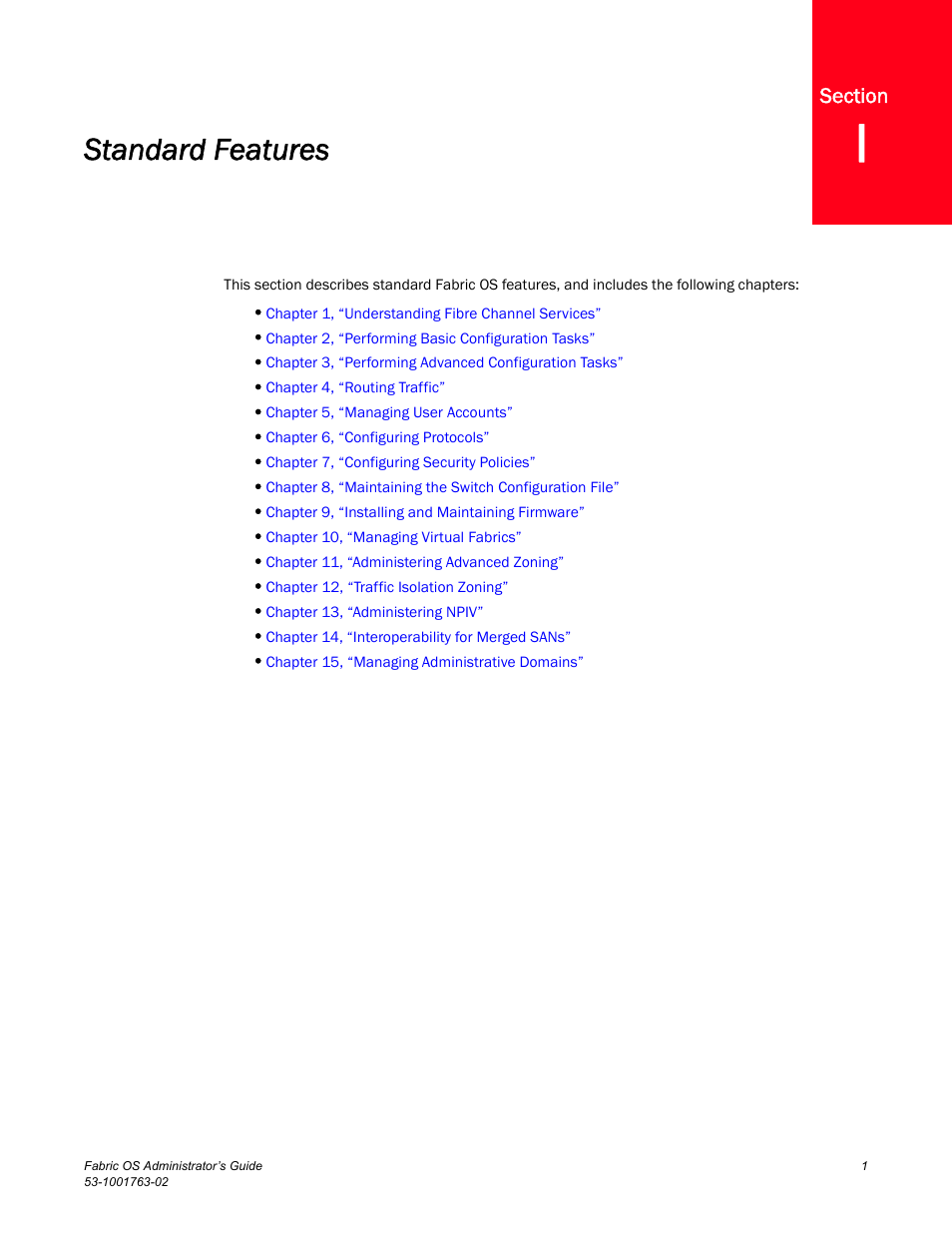 Section i, Standard features | Dell POWEREDGE M1000E User Manual | Page 41 / 586