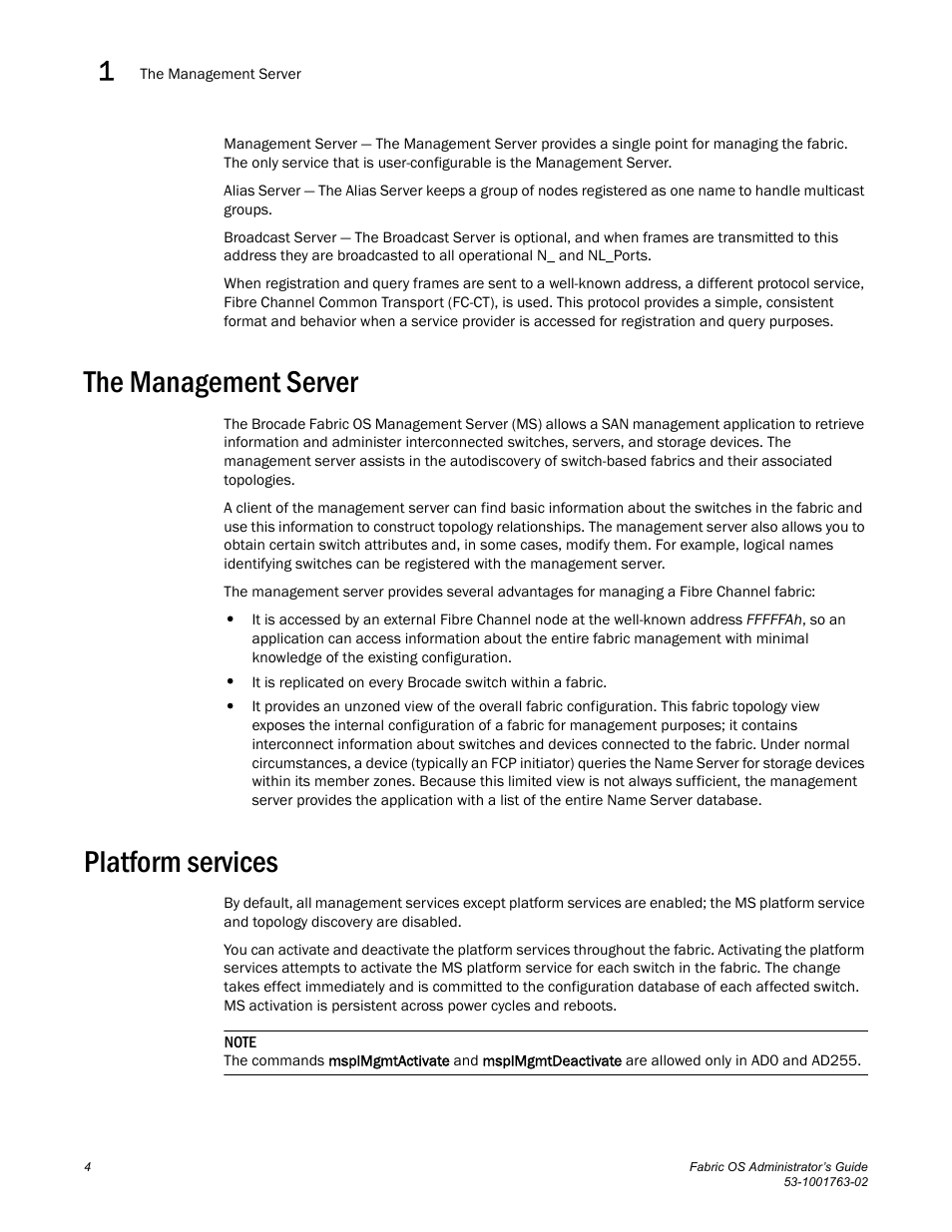 The management server, Platform services | Dell POWEREDGE M1000E User Manual | Page 44 / 586