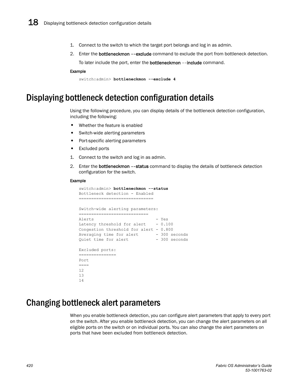 Changing bottleneck alert parameters, Changing bottleneck alert, Parameters | Dell POWEREDGE M1000E User Manual | Page 460 / 586