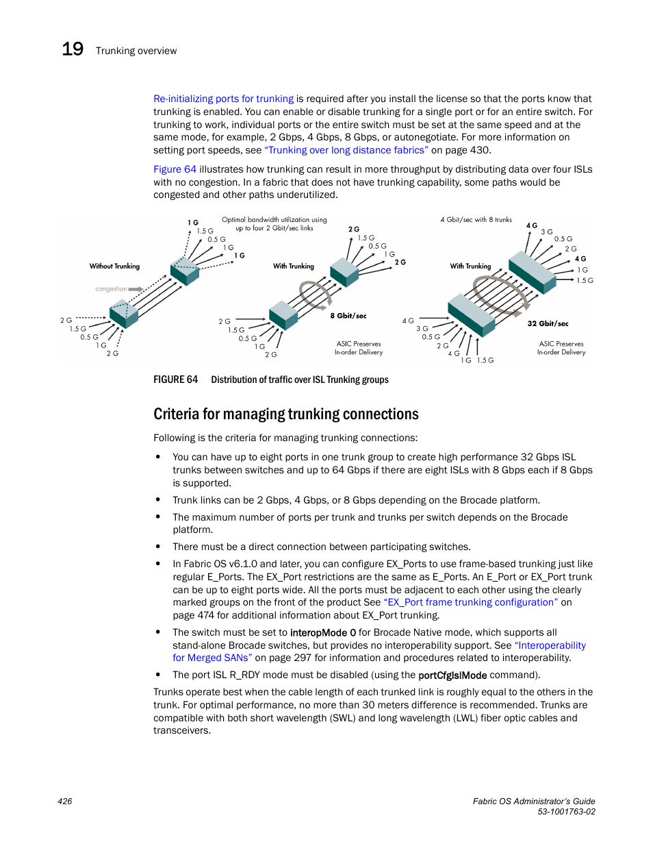 Criteria for managing trunking connections, Figure 64, Distribution of | Dell POWEREDGE M1000E User Manual | Page 466 / 586