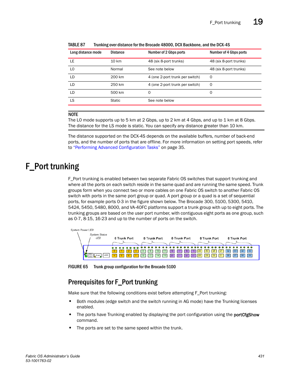 F_port trunking, Prerequisites for f_port trunking, Figure 65 | Trunk, Table 87 | Dell POWEREDGE M1000E User Manual | Page 471 / 586