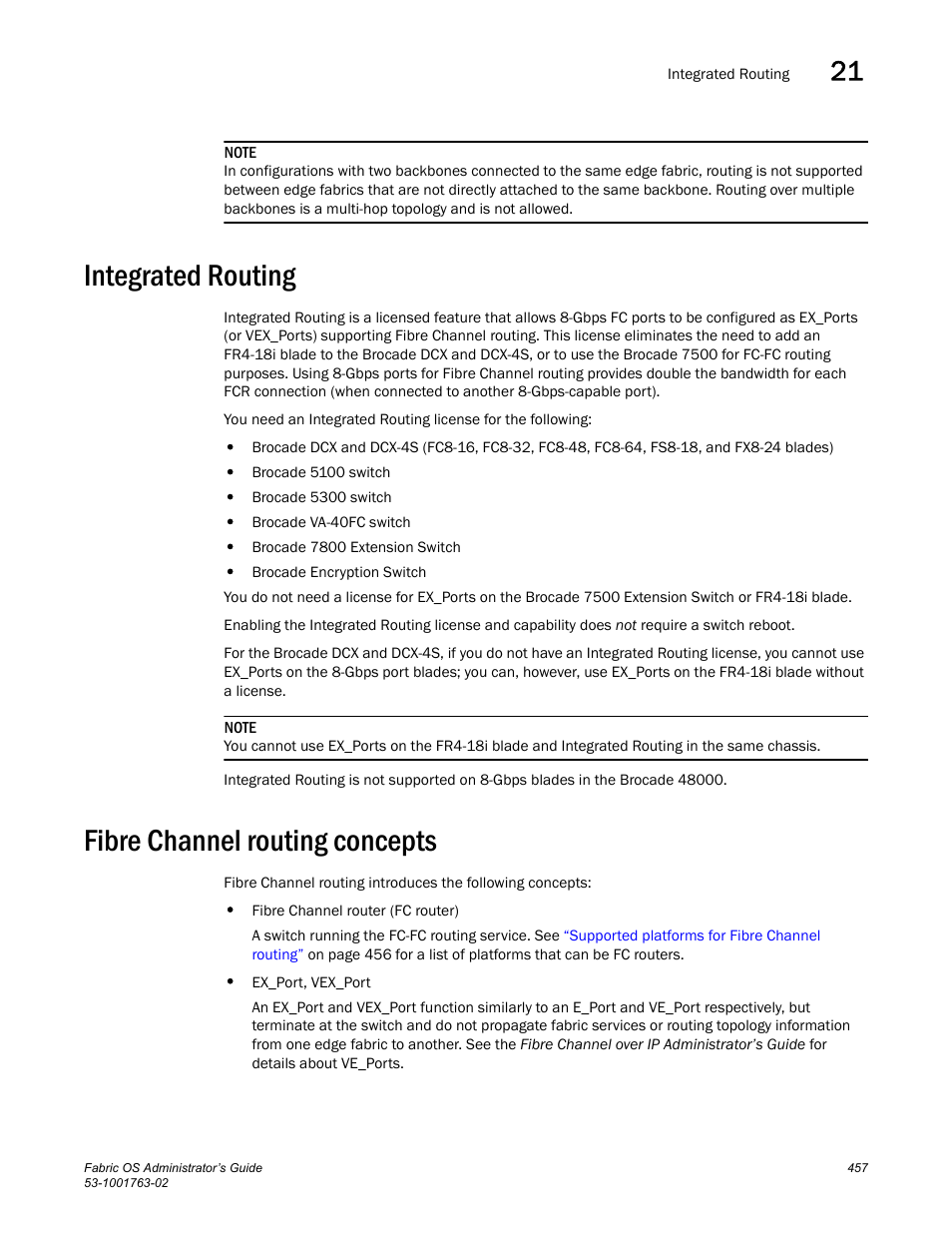 Integrated routing, Fibre channel routing concepts | Dell POWEREDGE M1000E User Manual | Page 497 / 586