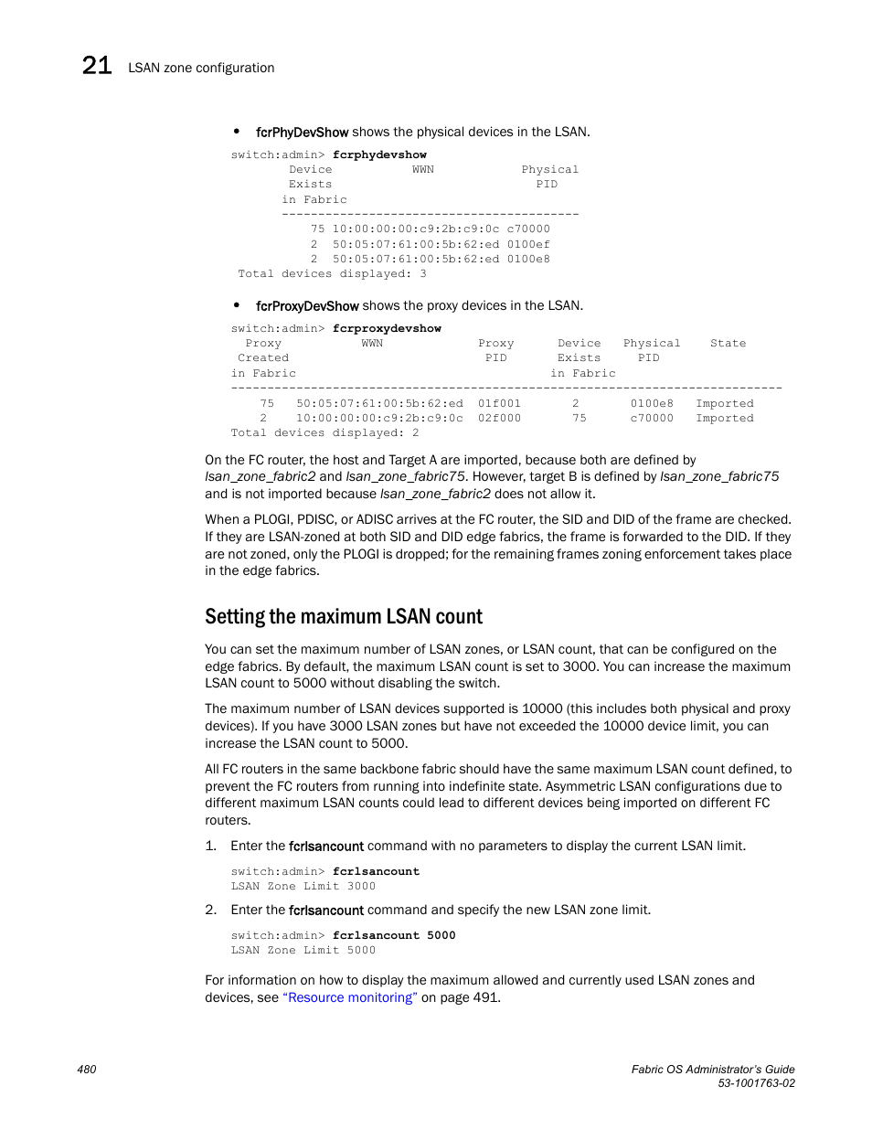 Setting the maximum lsan count | Dell POWEREDGE M1000E User Manual | Page 520 / 586