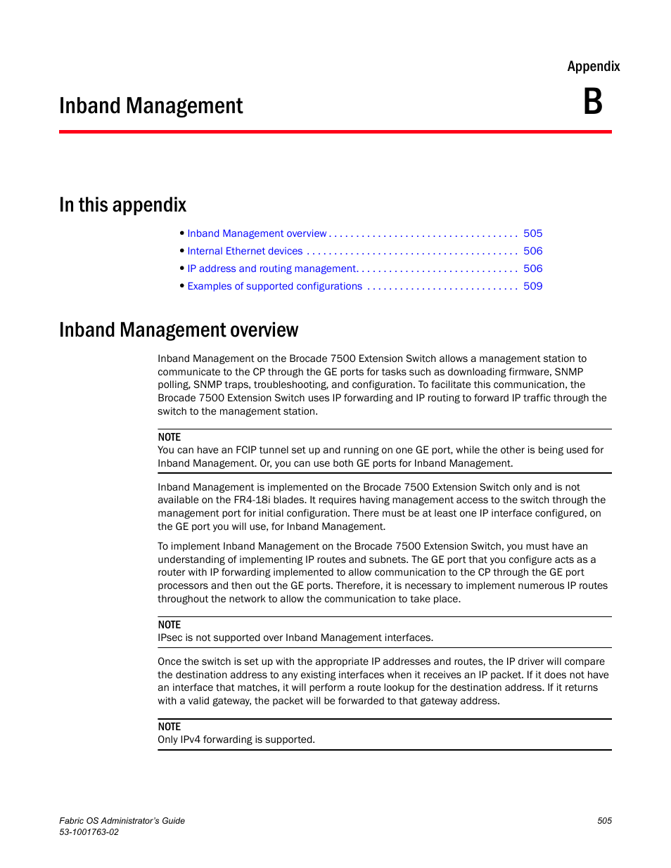 Inband management, In this appendix, Inband management overview | Appendix b | Dell POWEREDGE M1000E User Manual | Page 545 / 586