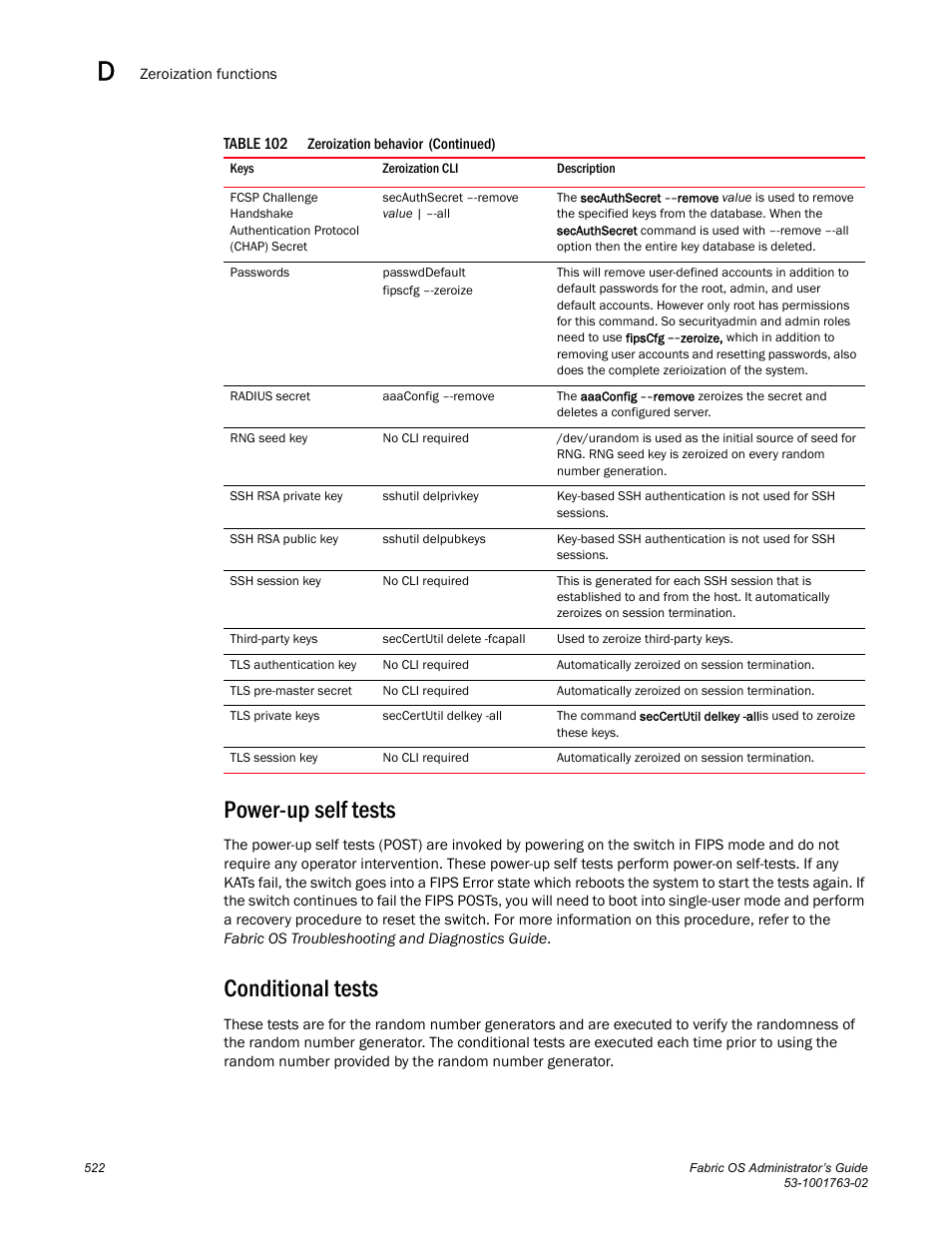 Power-up self tests, Conditional tests | Dell POWEREDGE M1000E User Manual | Page 562 / 586