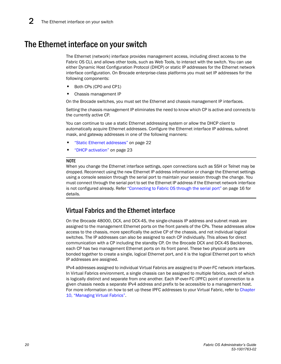 The ethernet interface on your switch, Virtual fabrics and the ethernet interface | Dell POWEREDGE M1000E User Manual | Page 60 / 586