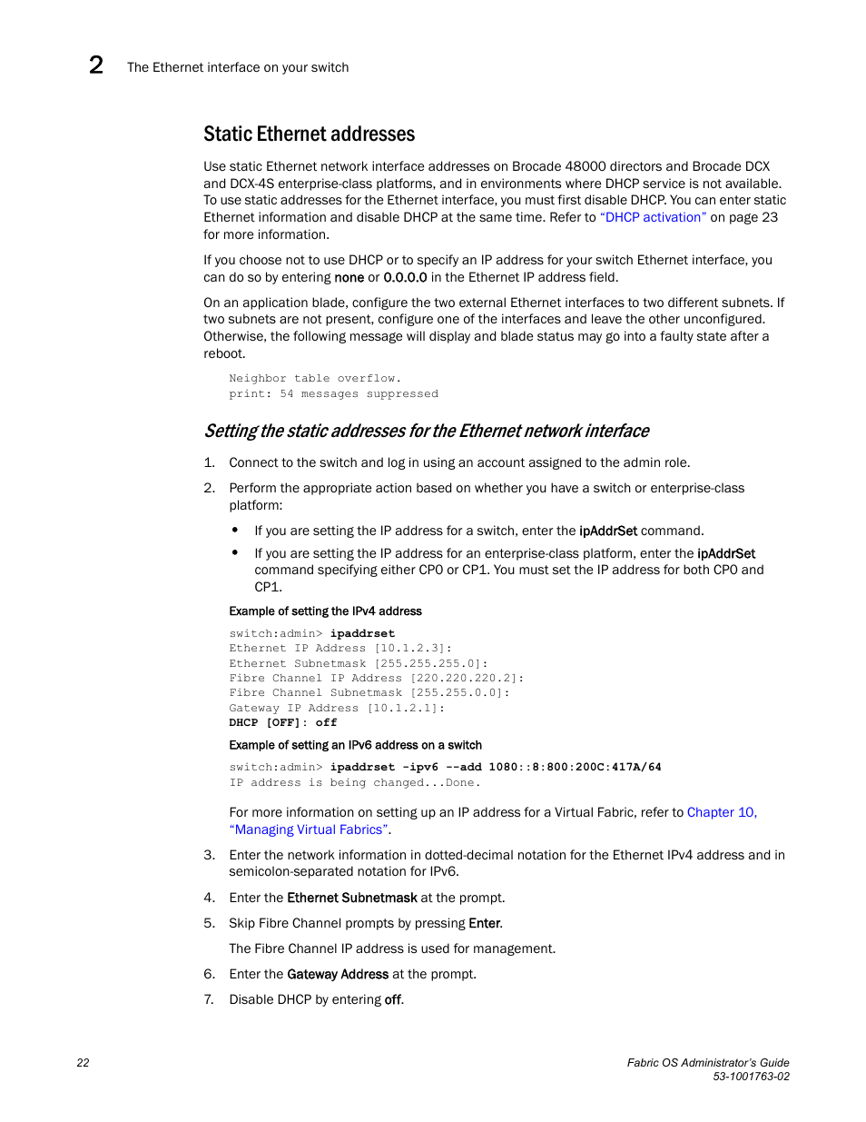 Static ethernet addresses | Dell POWEREDGE M1000E User Manual | Page 62 / 586