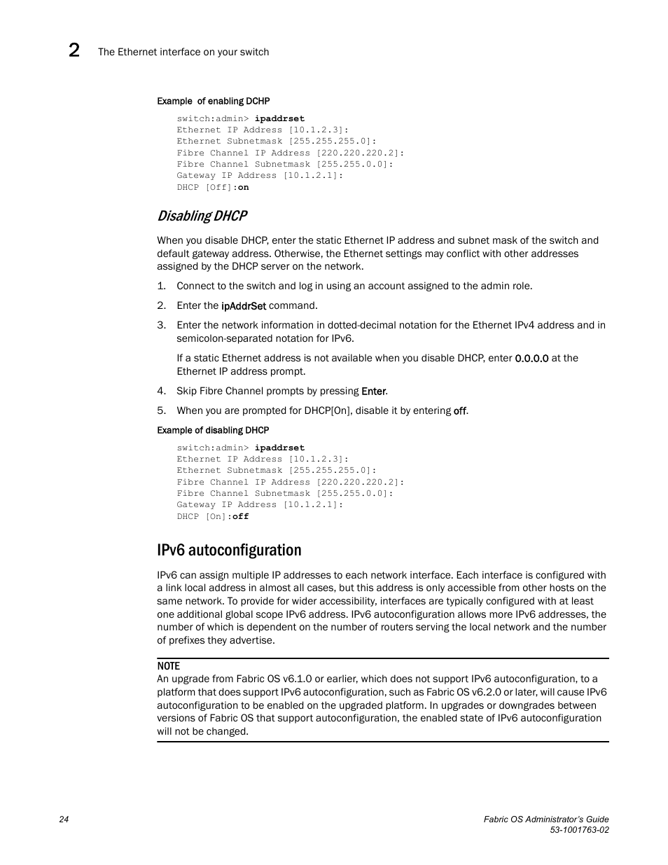 Ipv6 autoconfiguration, Disabling dhcp | Dell POWEREDGE M1000E User Manual | Page 64 / 586