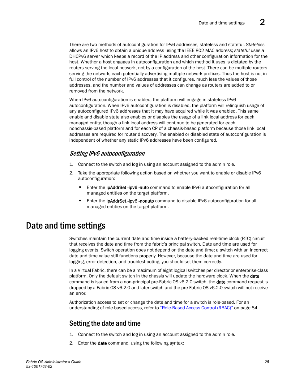 Date and time settings, Setting the date and time, Setting ipv6 autoconfiguration | Dell POWEREDGE M1000E User Manual | Page 65 / 586