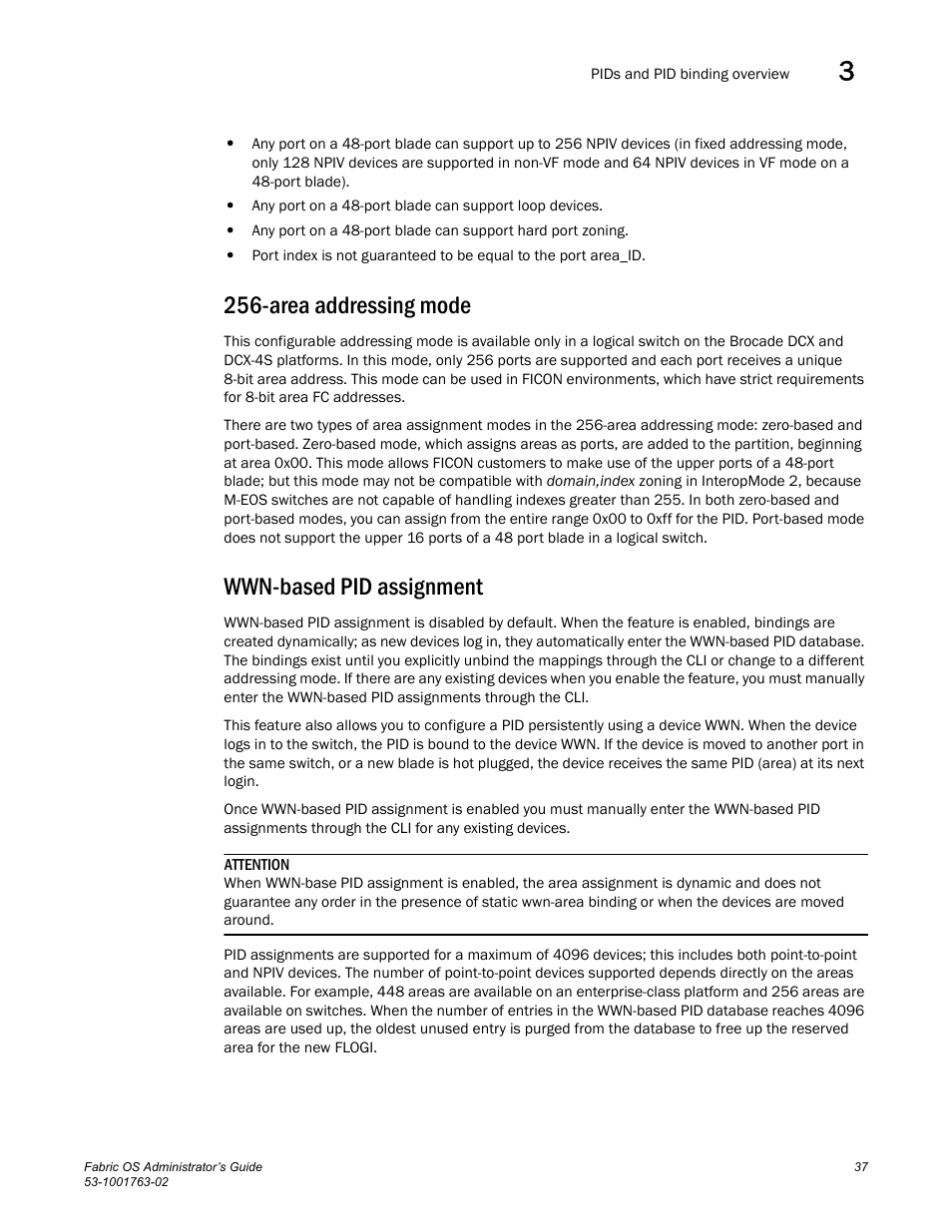 Area addressing mode, Wwn-based pid assignment | Dell POWEREDGE M1000E User Manual | Page 77 / 586