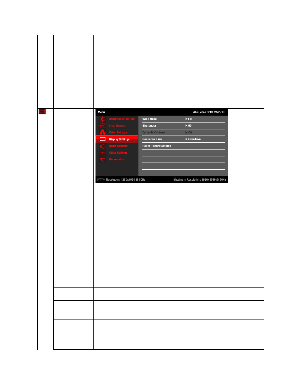 Dell AW2210 Monitor User Manual | Page 20 / 32