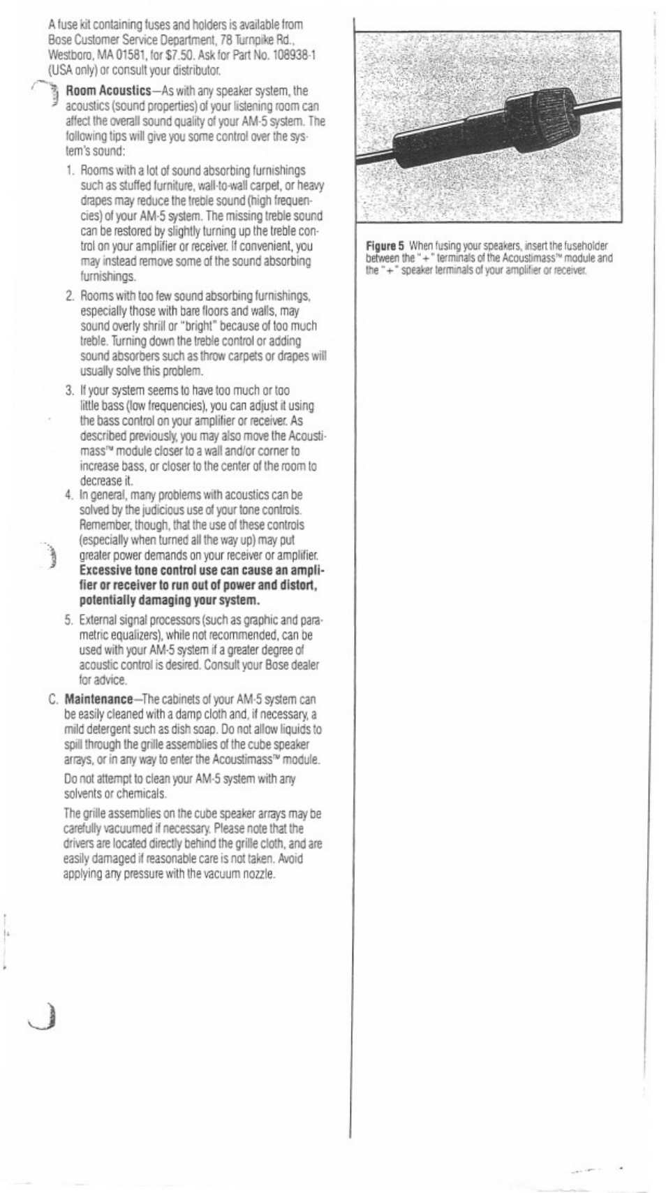 Bose Acoustimass AM-5 User Manual | Page 5 / 8