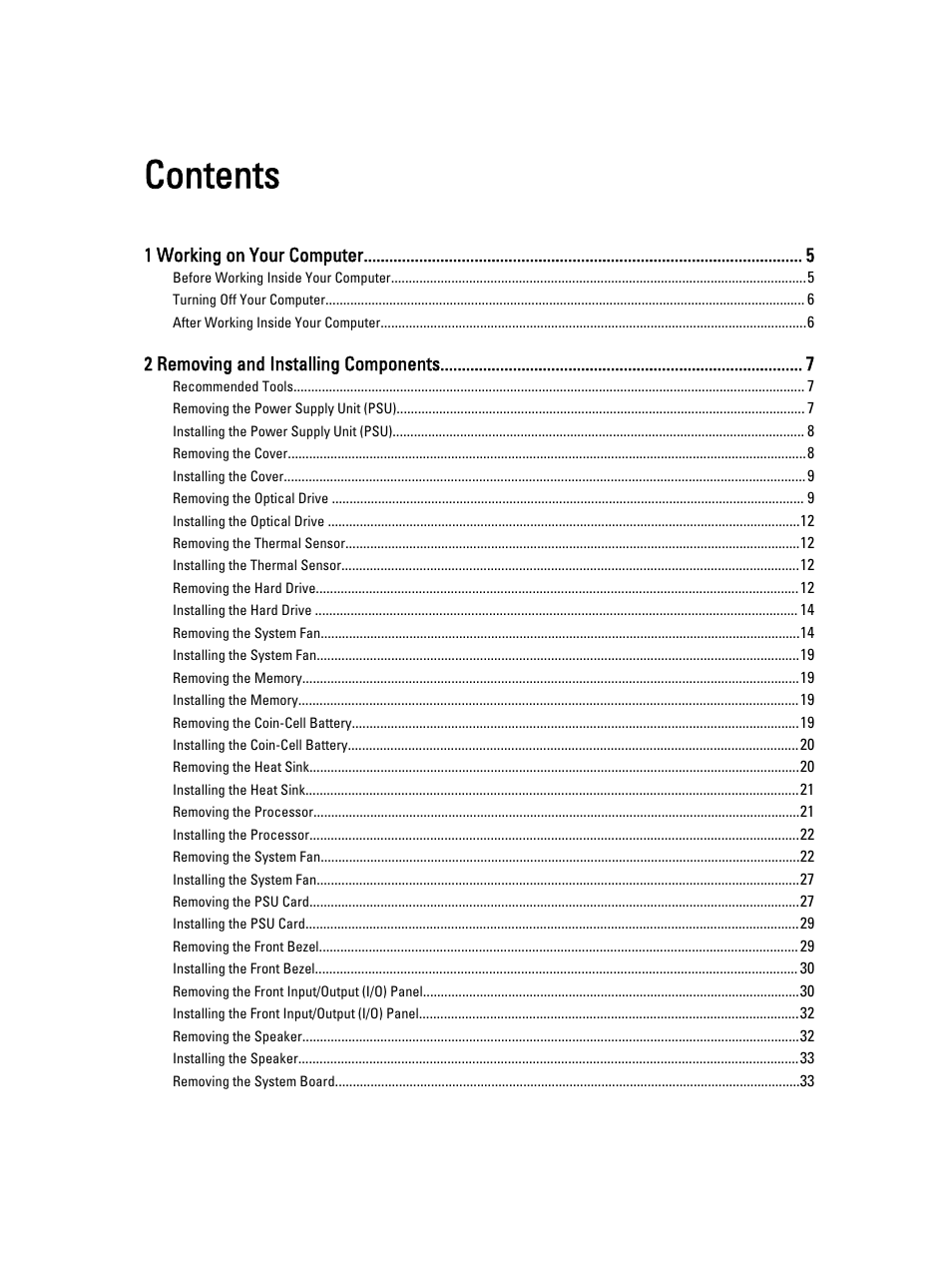 Dell Precision T3600 (Mid 2012) User Manual | Page 3 / 59