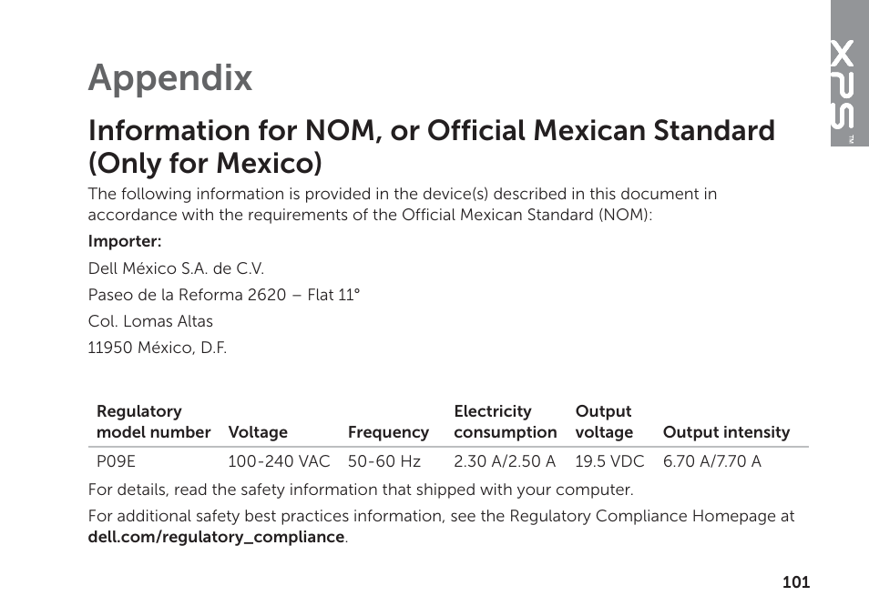 Appendix | Dell XPS 17 (L702X, Early 2011) User Manual | Page 103 / 110