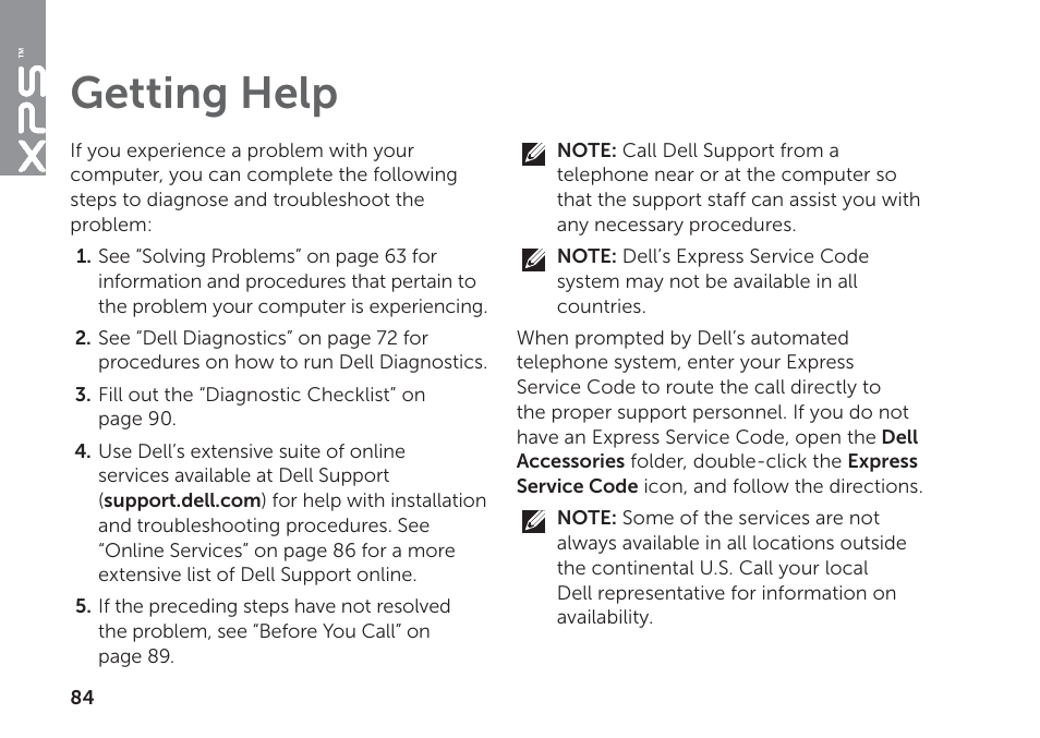 Getting help | Dell XPS 17 (L702X, Early 2011) User Manual | Page 86 / 110