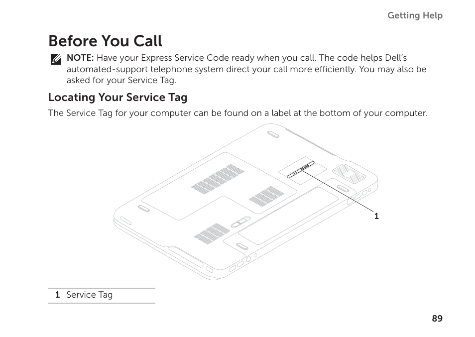 Before you call | Dell XPS 17 (L702X, Early 2011) User Manual | Page 91 / 110