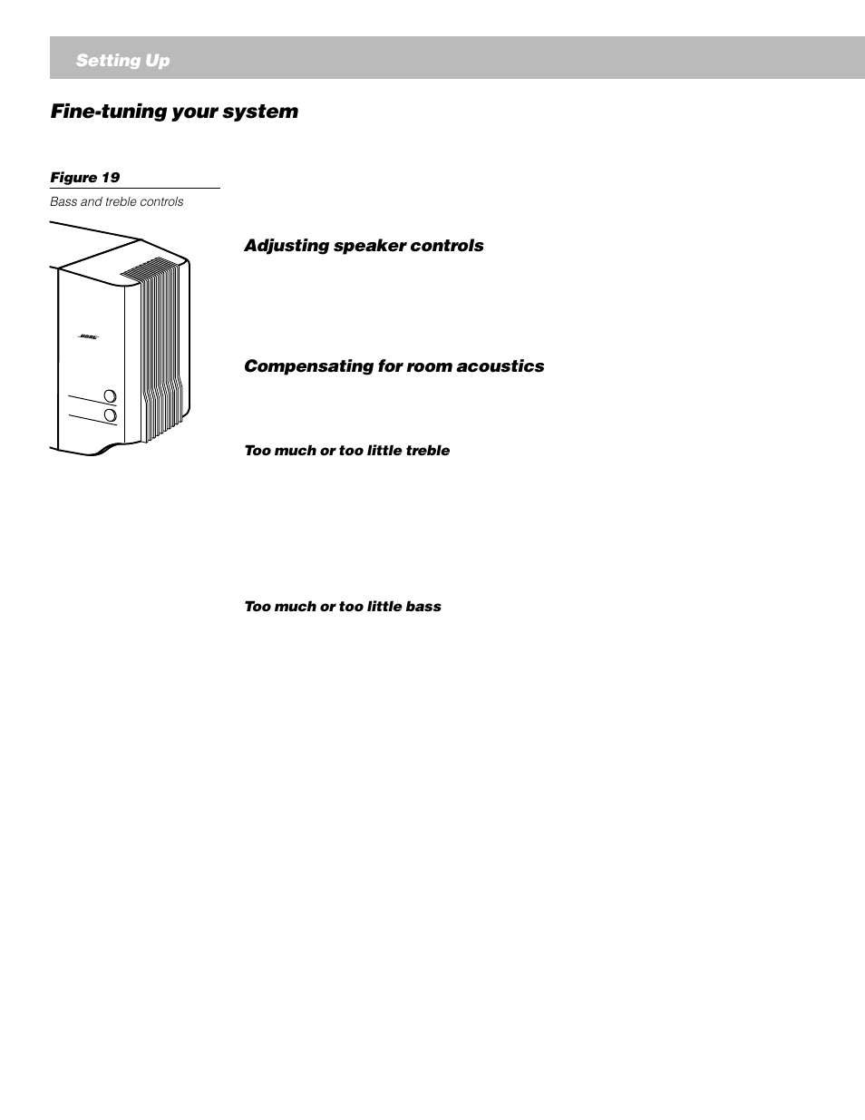 Fine-tuning your system | Bose AM262838_00_V. User Manual | Page 18 / 22