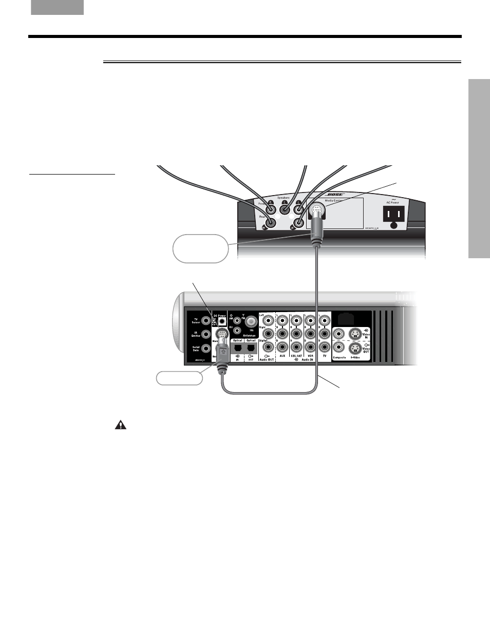 Connect the media center to the module, 3connect the media center to the module | Bose LIFESTYLE VS-2 User Manual | Page 15 / 113
