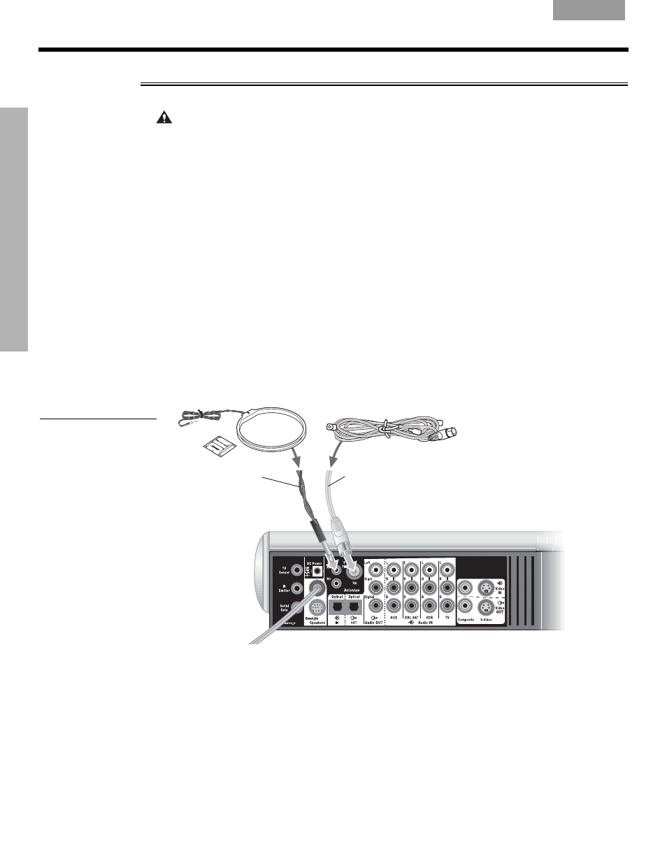 Connect am and fm antennas to the media center, 8connect am and fm antennas to the media center | Bose LIFESTYLE VS-2 User Manual | Page 20 / 113