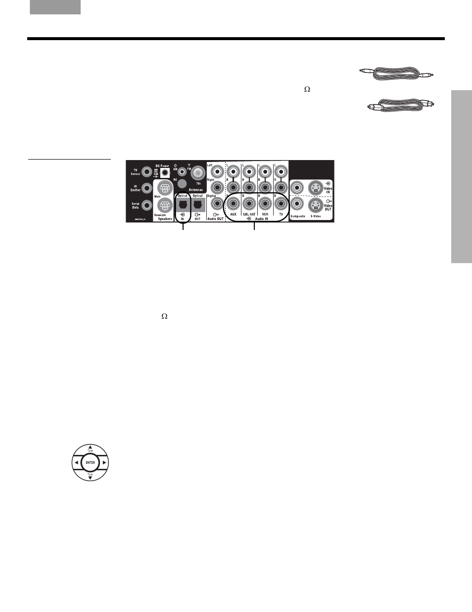 Ptional, Onnections, Dditions | Using digital audio connections, Making coaxial digital audio connections, Making optical digital audio connections, Activating an optical connection, Optional connections and additions | Bose LIFESTYLE VS-2 User Manual | Page 27 / 113